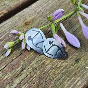 Sterling Silver Mexican Taxco Native Screw On Earrings